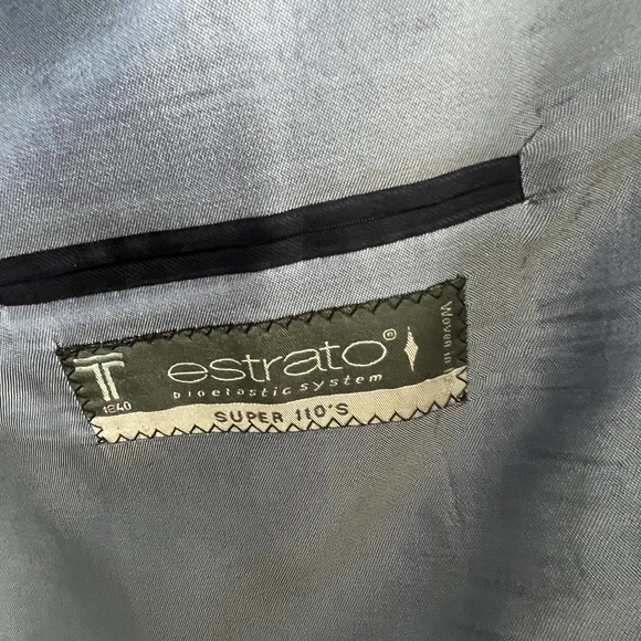 Jack Victor Venice Navy Blue Pinstripe Suit 2-Pc Wool Jacket 44L & Pants 38L - Picture 9 of 13